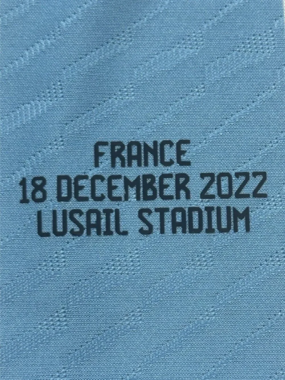 Authentic 2022 Messi Home Jersey World Cup Champs Argentina 2 Stars HF2158 XXL